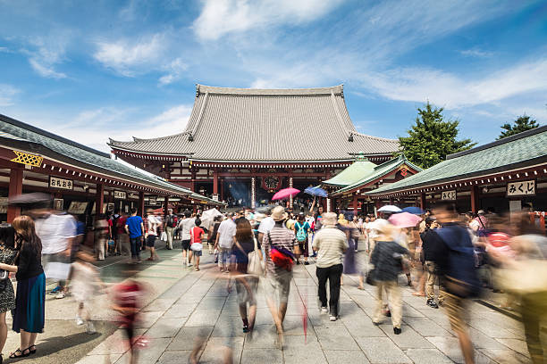 świątynia senso-ji w tokio, stolicy japonii. - day architecture asia asian culture zdjęcia i obrazy z banku zdjęć