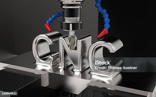 Cnc Machine Stock Photo - Download Image Now - CNC Machine, Milling - Machining, Metal Worker