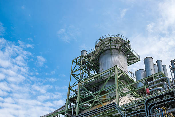 istock Combine cycle power plant with clear sky 628950166