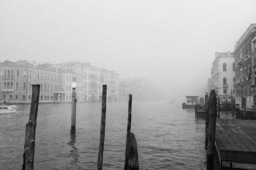 Venice in Autumn with fog
