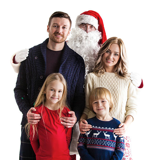 istock Family with Santa Claus 628952056