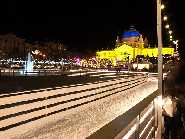 istock Ice rink on Tomislav square in Zagreb 628974982