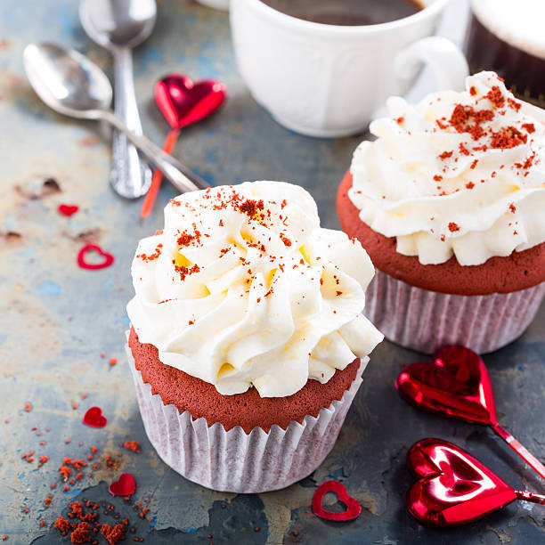 istock Delicious red velvet cupcakes 628978846