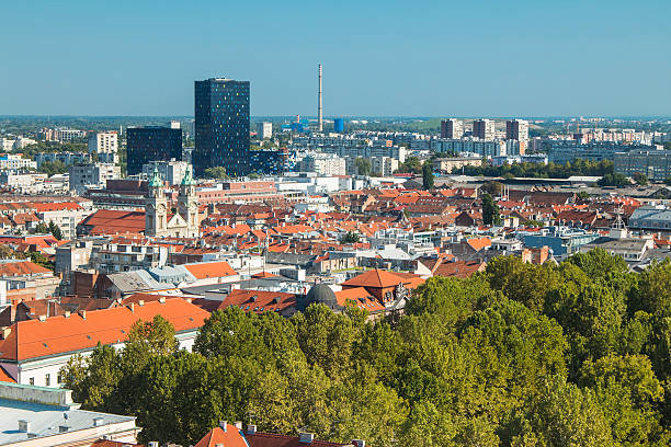 istock Panoramic view of Zagreb center 628979120