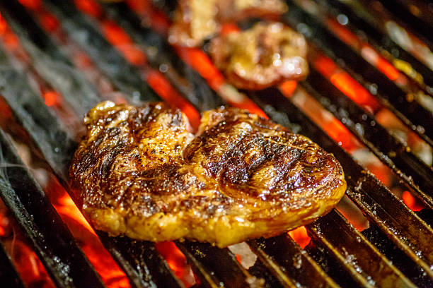 istock Meat, beef, fried on the grill  the . Barbecue. 628984270