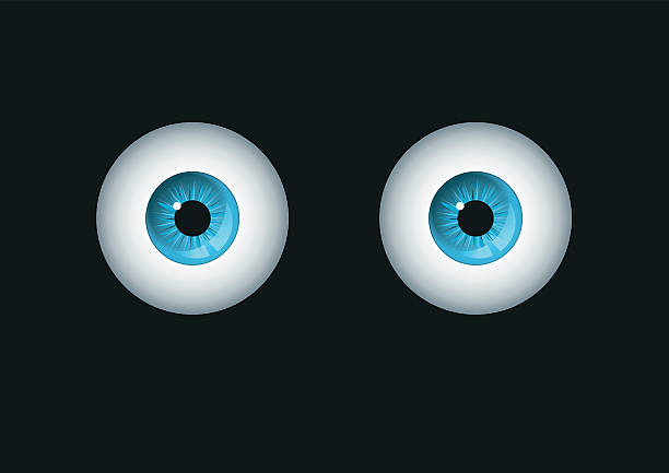 Blue Eyes Background with eyes animal retina illustrations stock illustrations