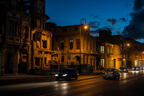 istock Malecon at night in Havana, Cuba 628986630