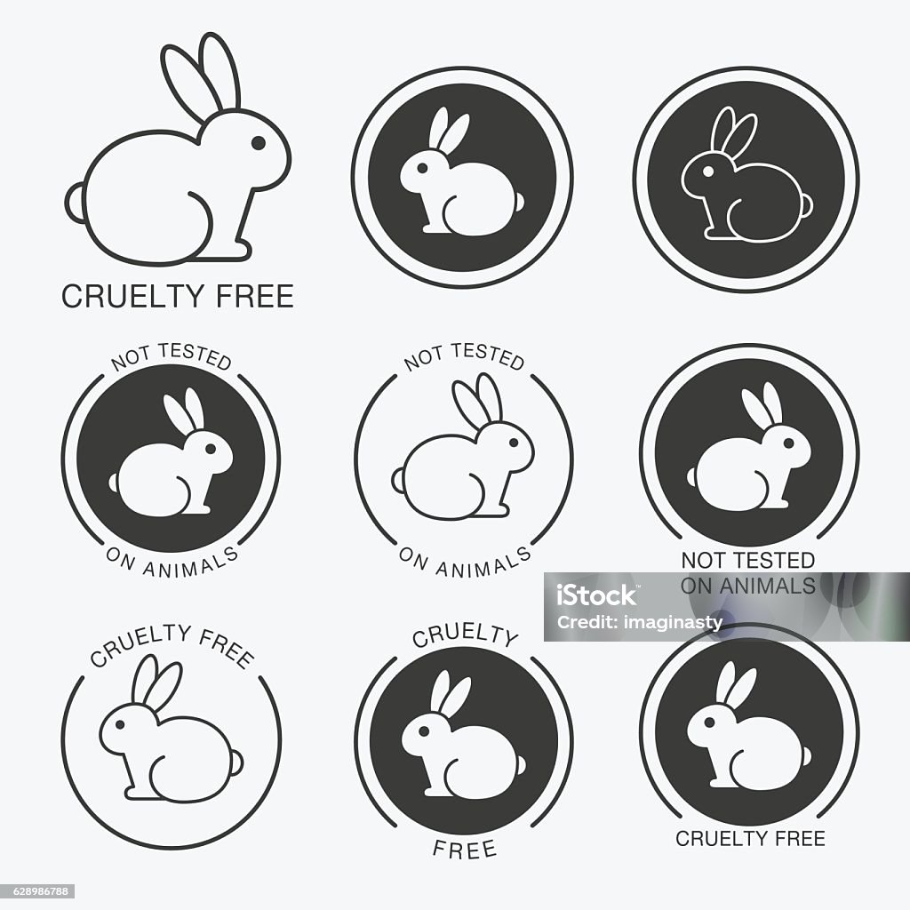 No animals testing icon design No animals testing icon design. Not tested sign. Animal cruelty free icon. Product not tested on animals symbol. Can be used as sticker, logo, stamp, icon. Vector illustration Icon Symbol stock vector