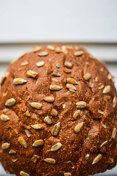 istock Rye bread with sunflower seeds. Black breasd flour coarse. 628994224