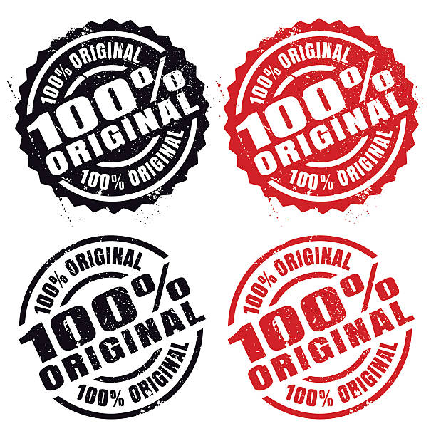 illustrazioni stock, clip art, cartoni animati e icone di tendenza di 100% originale, timbro - rubber stamp quality control branding security