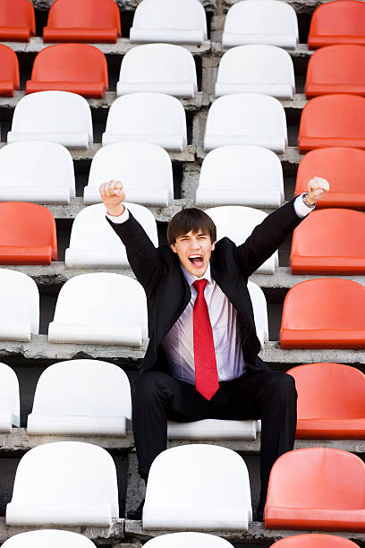 istock fan on the audience bleachers 629004324