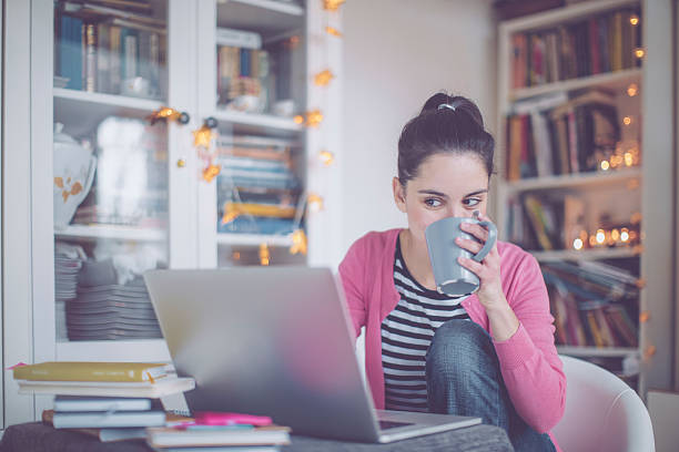 istock Young woman at home 629005720