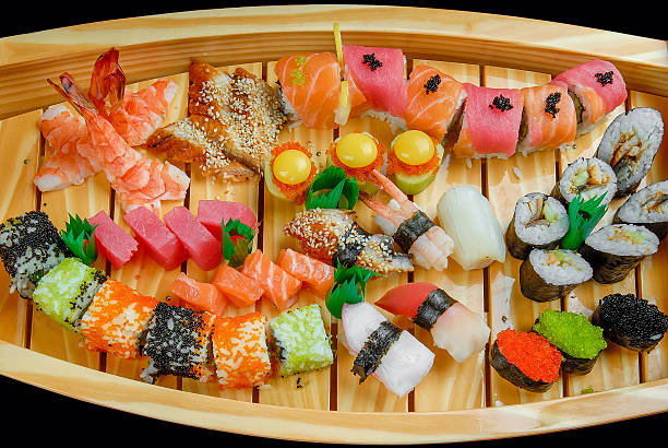 istock sushi, Japanese cuisine with fresh seafood 629005998