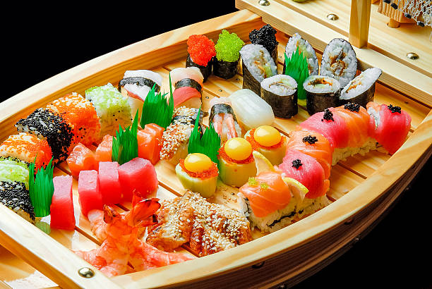 istock sushi, Japanese cuisine with fresh seafood 629006038