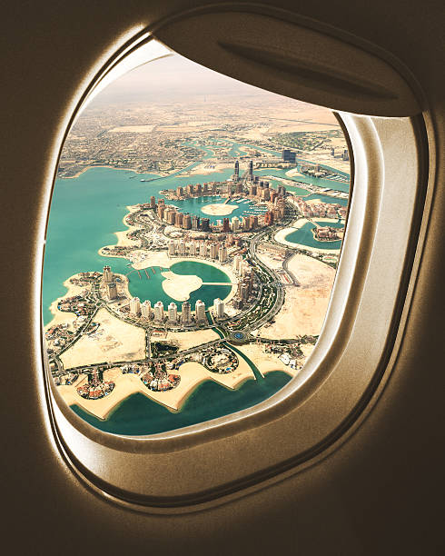 istock doha aerial view from the airplane 629006240