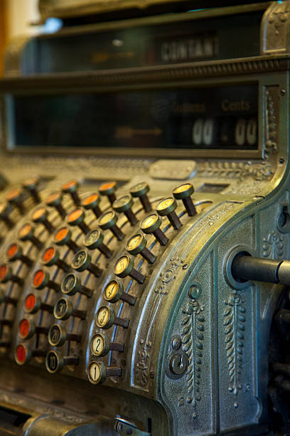 istock Vintage cash register 629006510