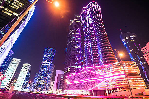 istock doha skyline of the downtown in Qatar 629006902