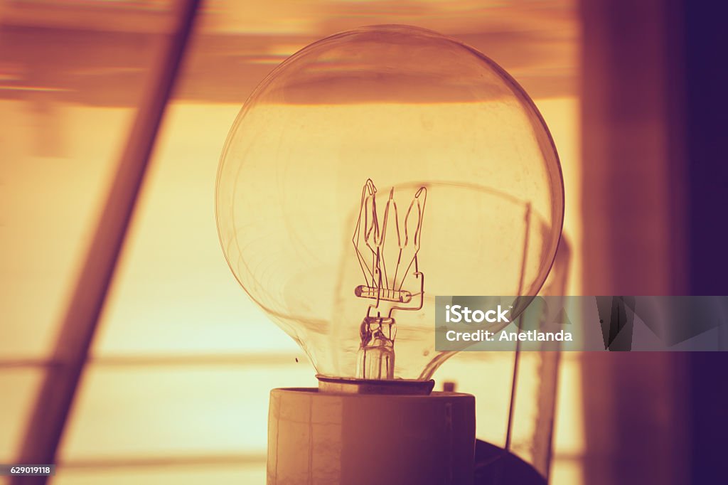 Lightbult Inside Inside Of A Lighthouse Showing The Light Bulb Interior Stock Photo ...