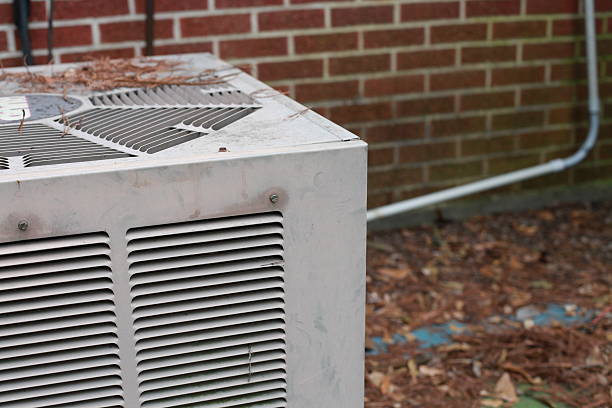 Old Outdoor Air Conditioning Unit stock photo