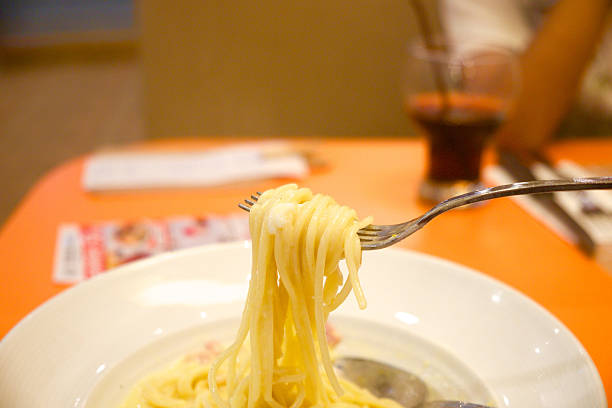 istock spaghetti carbonara on the white plate 629022546