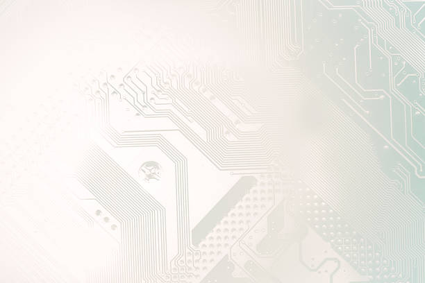 istock Circuit board or motherboard toned into light transparent silhouettes. 629028250
