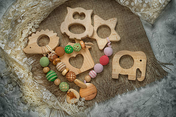 istock handmade wooden toys sling beads 629033270