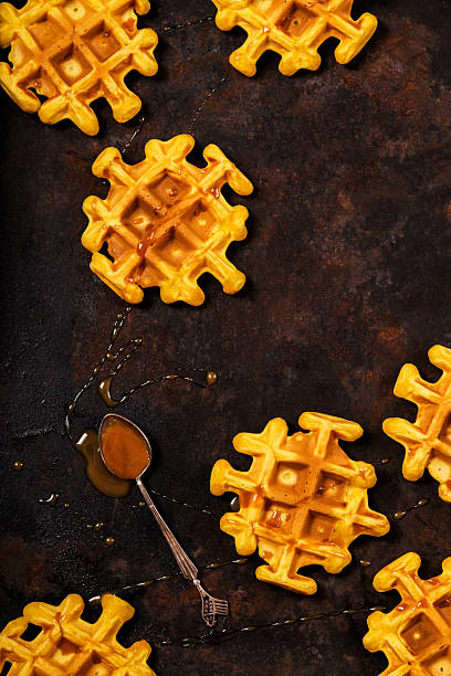 istock Homemade pumpkin waffles 629034028