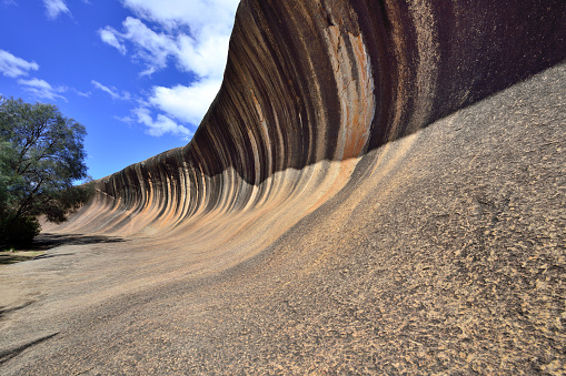 Wave Rock at sunny day, Western Australia, Australia.