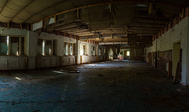 istock Abandoned destroyed house destroyed interior 629061190