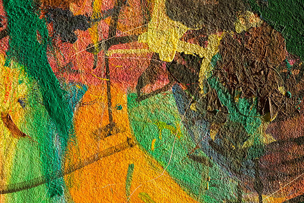 istock Child's Drawing on the Wall - Close up 629061436