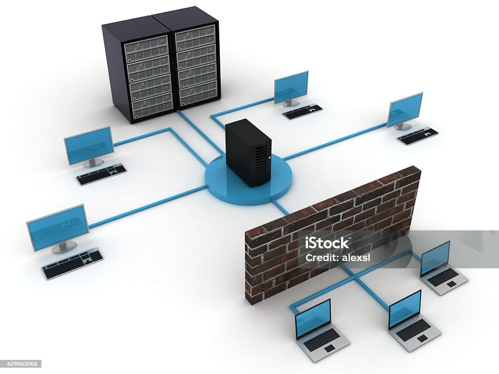 Computer Firwall Computer Network Security Firewall Cyber Data Center Stock Photo ...
