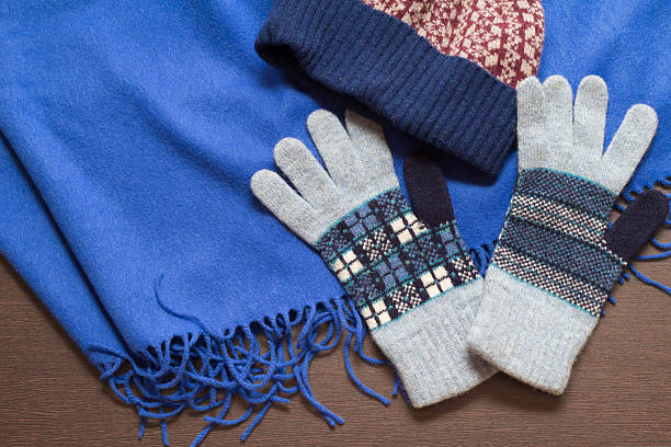 istock Wool muffler and gloves and hat 629062090
