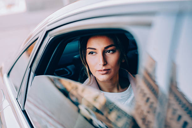 istock Beautiful Woman Inside Of A Car 629062126