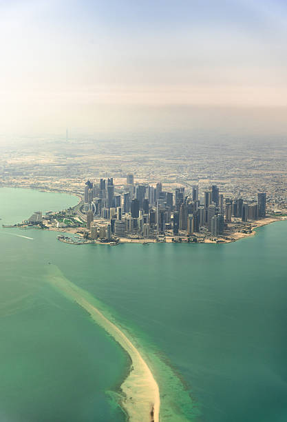 istock doha aerial view from the airplane 629063940