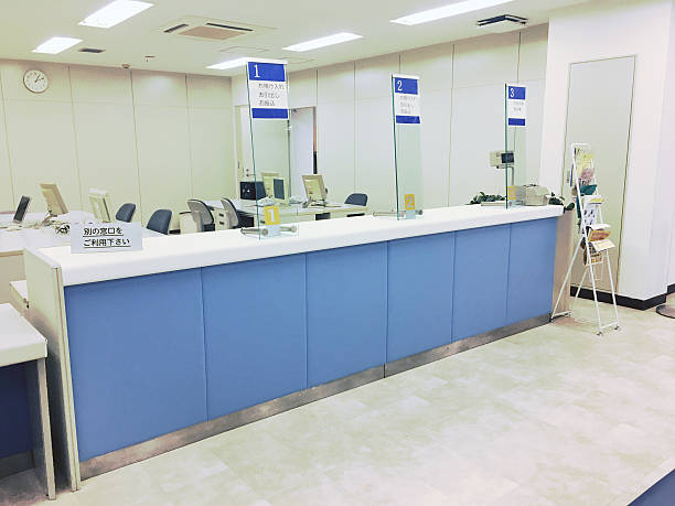Japanese bank Japanese bak inside photo taken by iPhone bank counter stock pictures, royalty-free photos & images