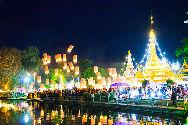 istock The Magic Temple Along the water with Magic Fantastical. 629071324