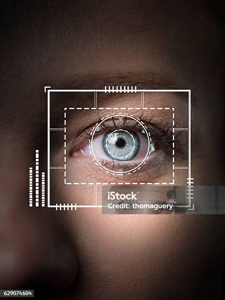 Biometric Security Scan Stock Photo - Download Image Now - Eye, The Way Forward, X-ray Equipment