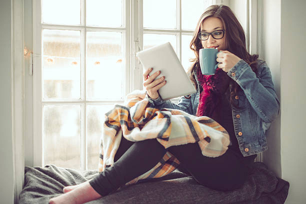 Young woman at home