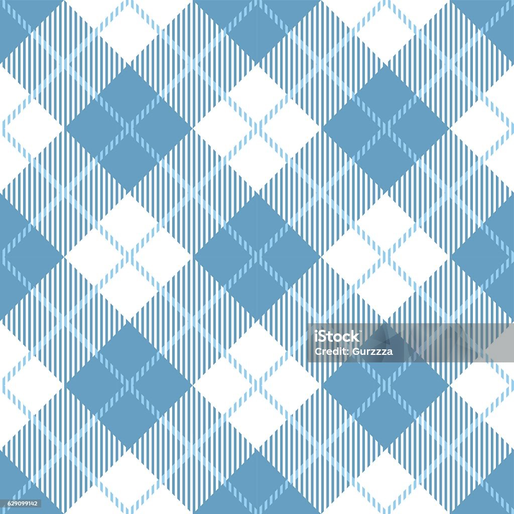 Tartan seamless vector patterns in white-blue colors Plaid stock vector