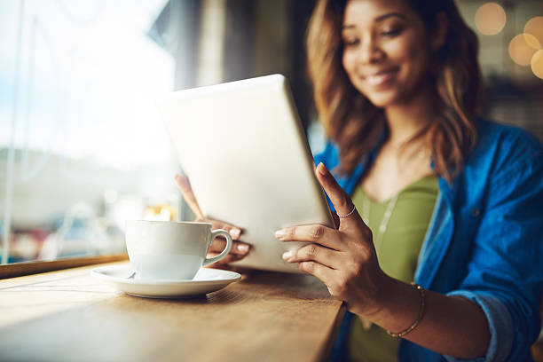 istock Coffee and free wifi, that's double the fun 629111826