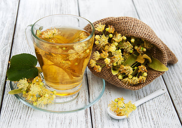 istock cup of herbal tea with linden flowers 629113722