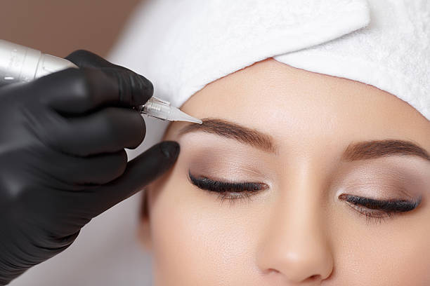 istock Permanent makeup. Tattooing of eyebrows 629126648