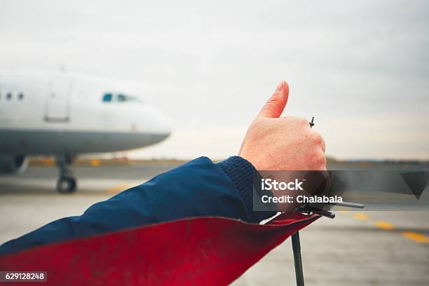 Ok Sign Stock Photo - Download Image Now - Airplane, Taking Off - Activity, Adult