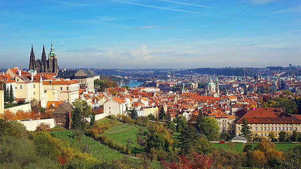 istock Prague panorama with Prague Castle 629143060