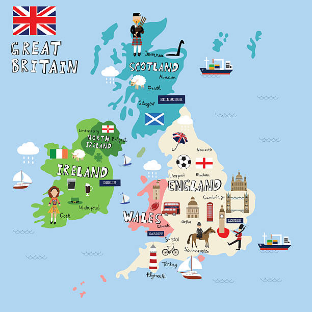 Great Britain picture Map  vector illustration EPS10. Great Britain picture Map  vector illustration EPS10. buckingham palace stock illustrations