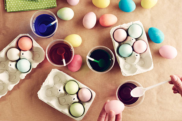 istock Dyeing eggs is one of the Easter traditions 629162752