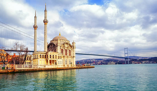 istock Ortakoy mosque and Bosphorus Bridge, Istanbul, Turkey 629163426