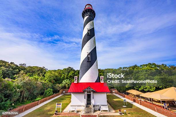 St Augustine Light Stock Photo - Download Image Now - St. Augustine - Florida, Florida - US State, Lighthouse