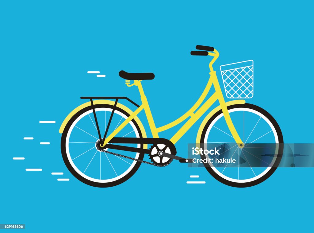 Simplified vector city bike, illustration Simplified vector city bike Bicycle stock vector