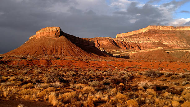 Late afternoon light Hurricane Mesa and Smith Mesa Virgin Utah